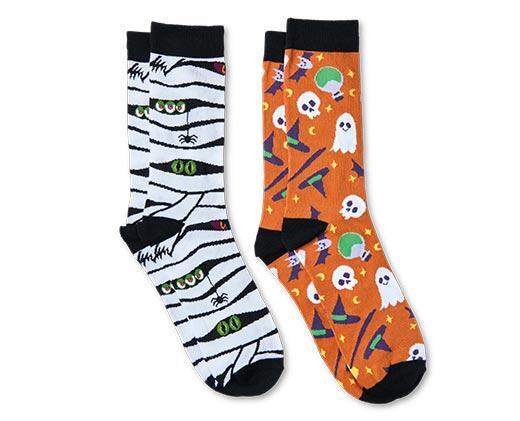Men's or Ladies 2 Pack Halloween Socks