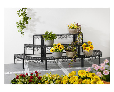 Gardenline Iron Decorative Flower Steps