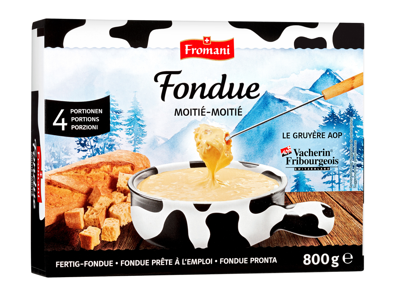 Fondue toute prête moitié-moitié