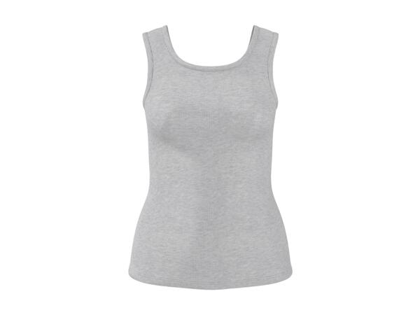Esmara Ladies' Green & Grey Vest Tops - 2 Pack