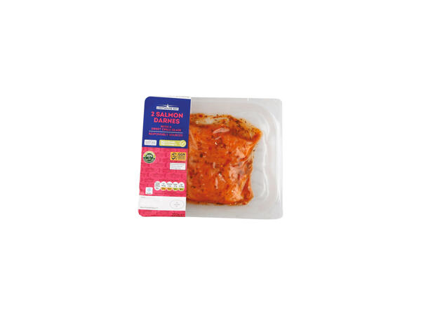 Salmon Darnes with Sweet Chilli Glaze