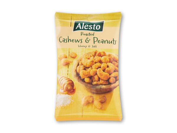 Macadamianødder eller cashewnødder og peanuts