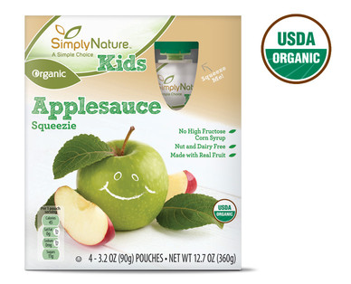 SimplyNatureOrganic Applesauce Squeezies