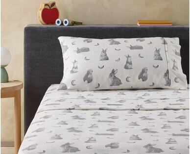 Organic Cotton Flannelette Fitted Sheet Set – King Single Size