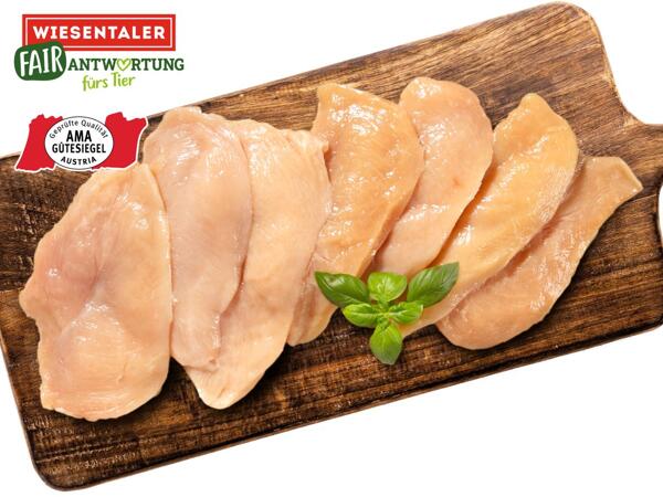Frische Maishendl Minutenschnitzel