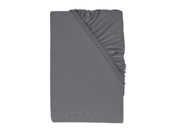 Grey Jersey Fitted Sheet - King