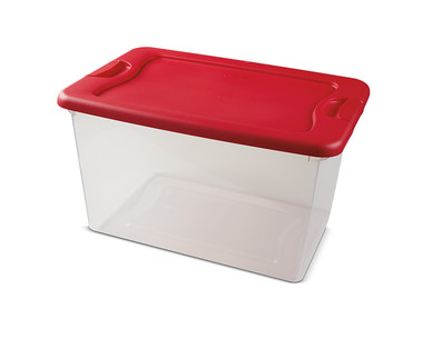 Easy Home 64-Quart Christmas Latching Box