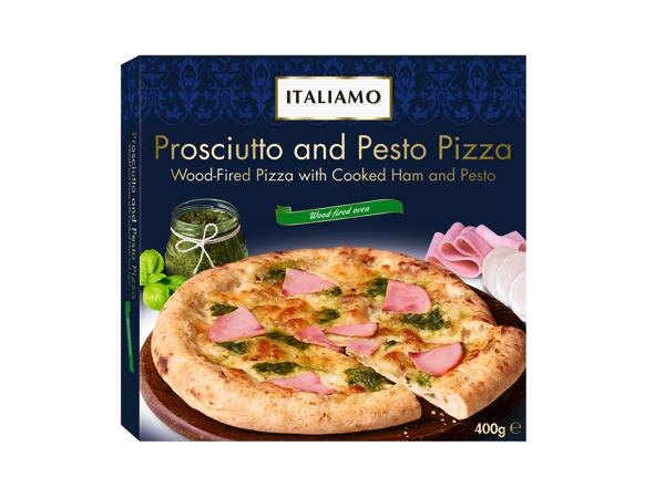 Wood Fired Pizza with Ham & Pesto