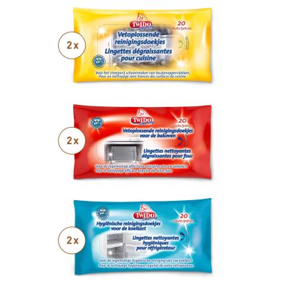 Lingettes de nettoyage, pack de 2
