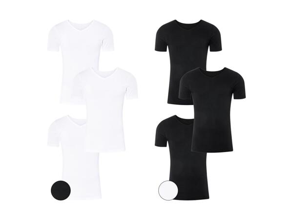 Maillots de corps à fines côtes, set de 3