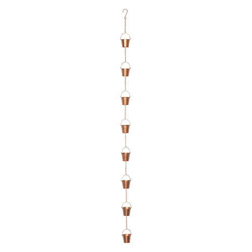 Steel Rain Chain - Rosegold Bucket