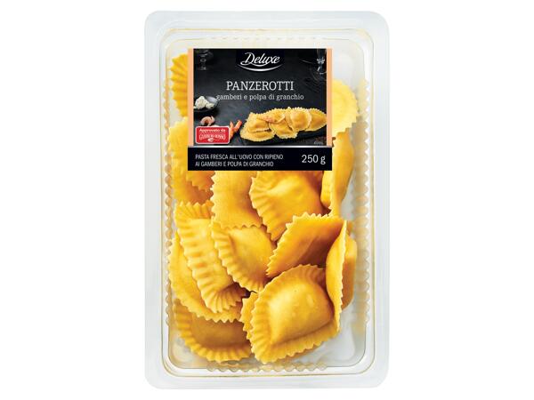 Panzerotti with prawn and crab filling