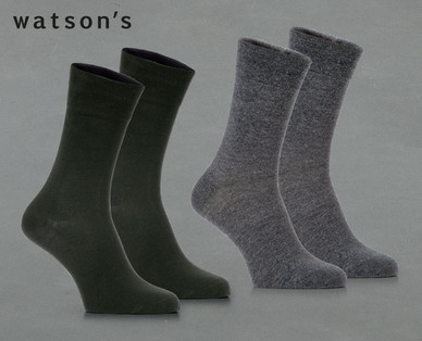 WATSON'S Herren-Business-Socken, Doppelpkg.