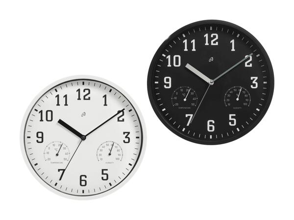 Horloge murale avec thermomètre et hygromètre