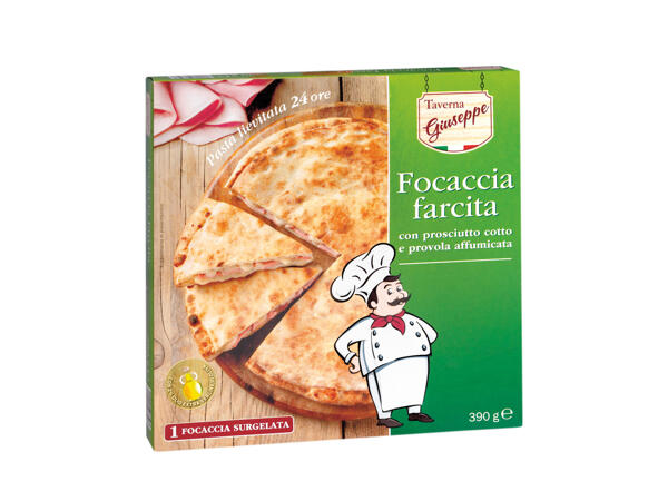 Focaccia with Ham and Provola Cheese
