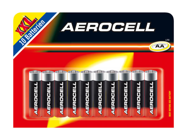 AEROCELL Batterien 8 + 2 Stk. gratis