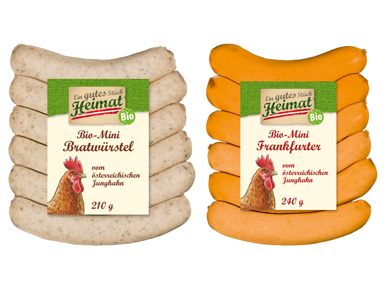 EIN GUTES STÜCK HEIMAT BIO Bio-Miniwürstel vom Junghahn