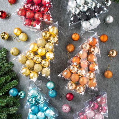 Boules de Noël incassables, 34 pcs