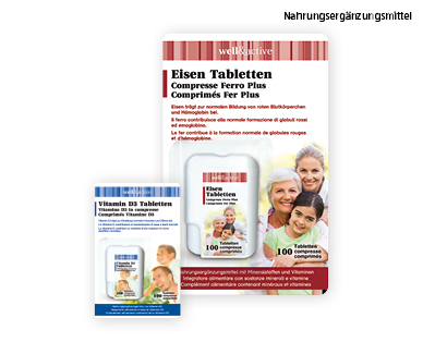 WELL & ACTIVE Vitamin D3-/Eisentabletten