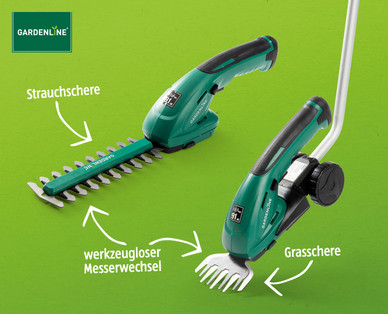 GARDENLINE Li-Ionen Akku Gras-/Strauchschere