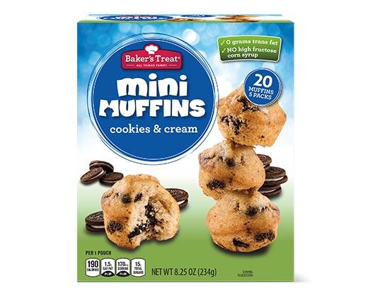 Baker's Treat Cookies and Cream or Maple Mini Muffins