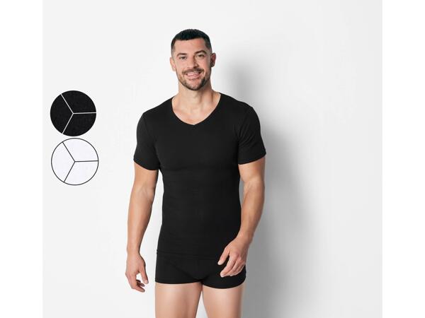 Men's fine-ribbed undershirts, 3 pieces