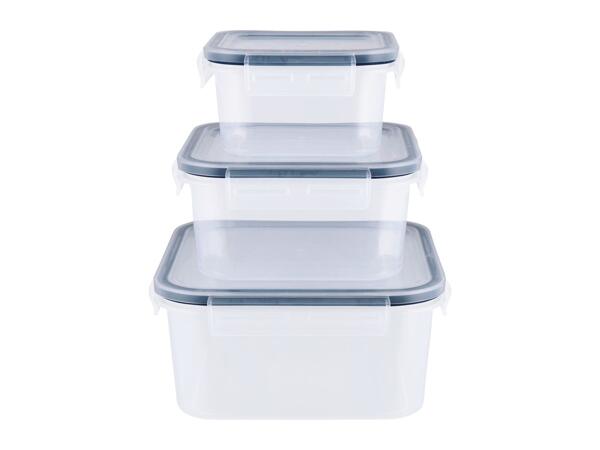 Silvercrest Square Food Storage Container Set - 3 Piece Set