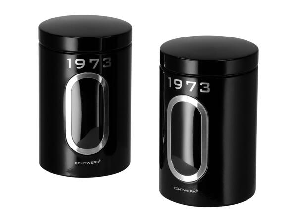Silvercrest Black Storage Container Set - Set of 2