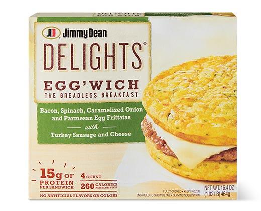 Jimmy Dean 
 Delights Spinach & Egg White Egg'wiches