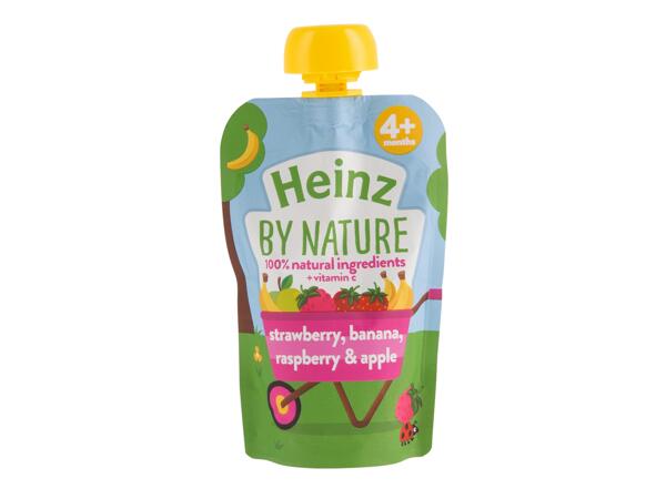 Heinz By Nature Strawberry, Banana, Raspberry & Apple Fruit Pouch