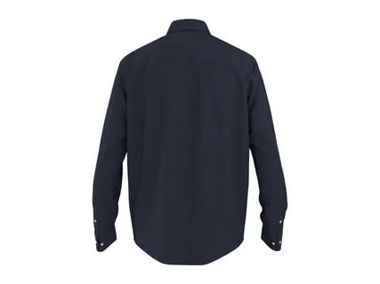 ESMARA MEN Men's Navy Linen Shirt