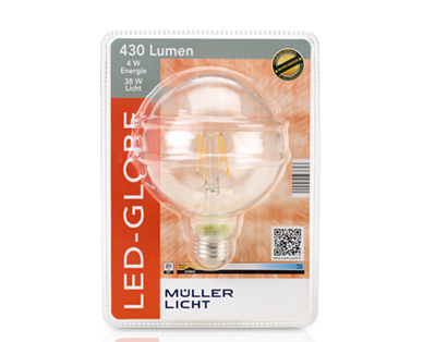 MÜLLER-LICHT LED-Design Glasserie Sonderform E27, nicht dimmbar