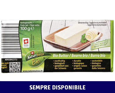 NATURE SUISSE BIO 
 BURRO BIO SENZA LATTOSIO