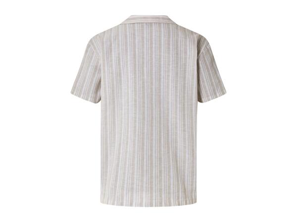 Esmara Men Men's Beige Linen Blend Shirt