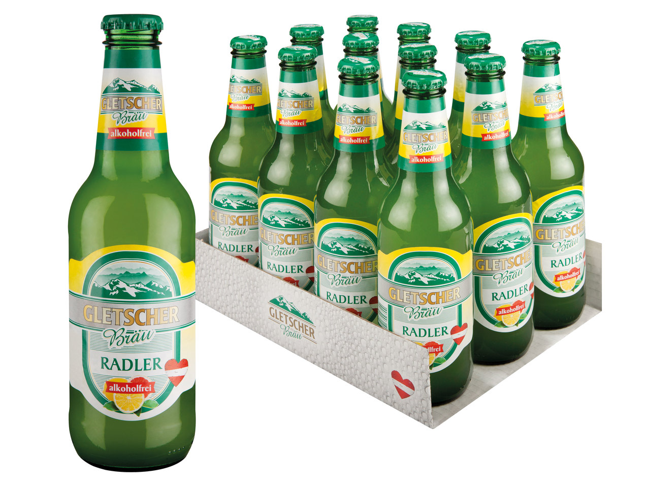 GLETSCHERBRÄU Alkoholfreier Zitronen-Grapefruit Radler