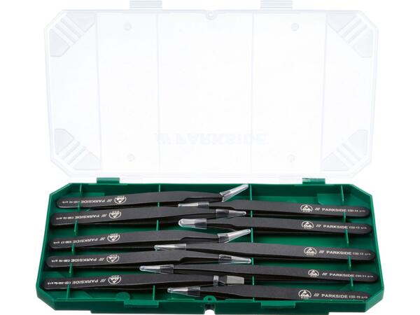 Parkside Anti-Static Tweezer Set - 10 Piece Set