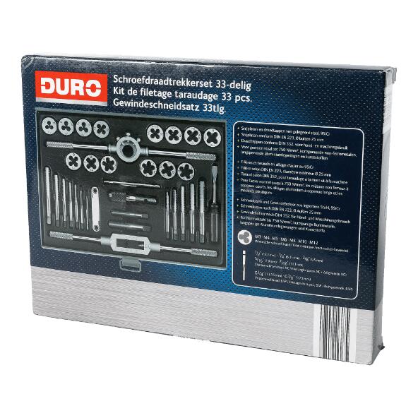 DURO(R) Kit de filetage-taraudage, 33 pcs
