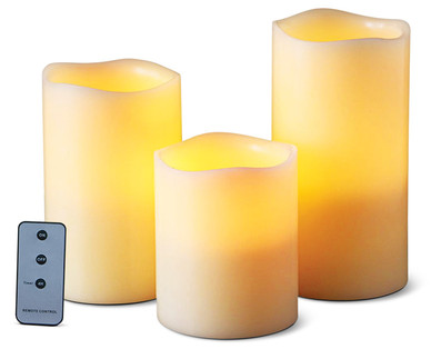 Huntington Home 3-Piece Flameless Candle With Timer