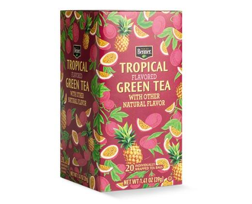 Benner 
 Tropical Green, Peach Rooibos or Lemon Ginger Tea