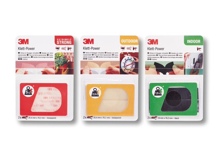 Bandes d'accrochage refermables