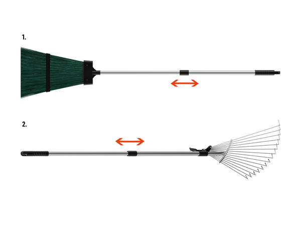 Rastrello telescopico/​scopa telescopica