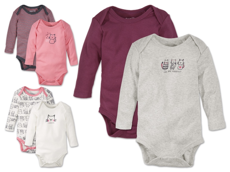 LUPILU(R) Baby Langarmbodys, 2 Stück