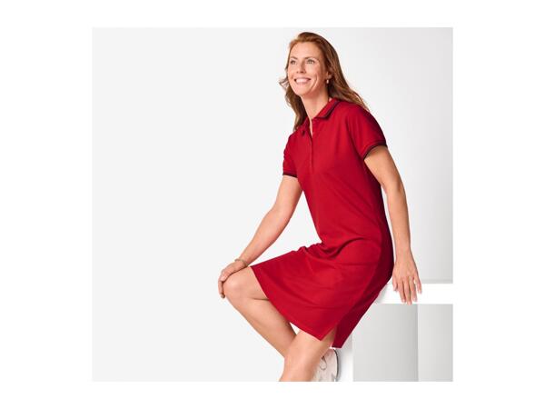 Ladies' Red Piqué Polo Dress