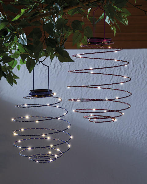 Blue Solar Spiral Light