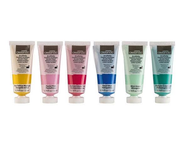 Acrylic paints, 6 pieces