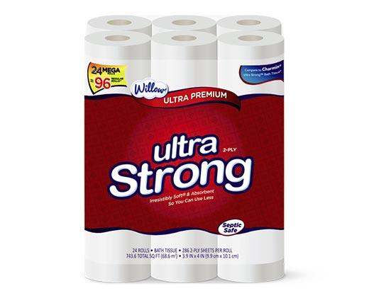 Willow 
 24 Mega Roll Ultra Strong Bath Tissue
