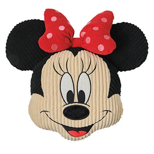 16" X 16" Minnie Ribbed Face Shaped Pillow