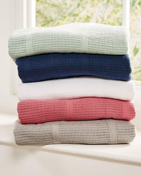 Large Grey Cellular Blanket