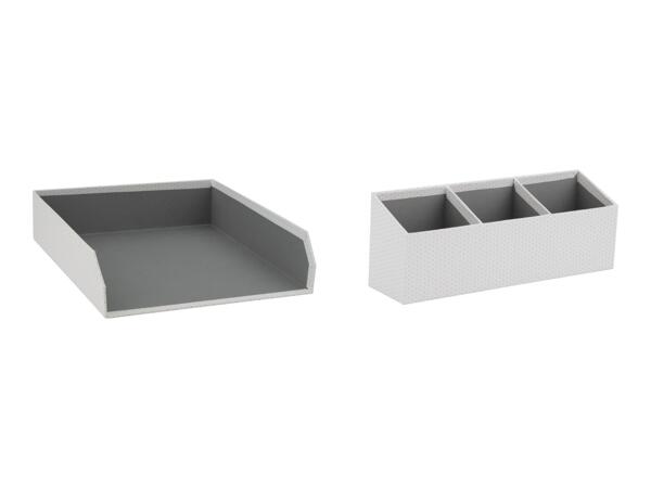 Crelando White Document Tray - 2 Piece Set