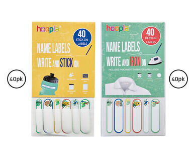 Iron-on or Stick-on Labels 40pk